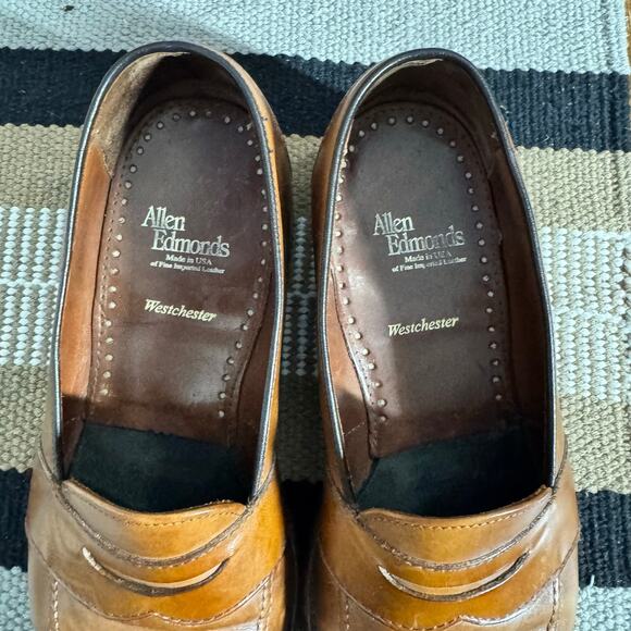 Allen Edmonds Westchester Penny Loafers Men 8 Quite Luxury Minimal Career Prep - Picture 7 of 9